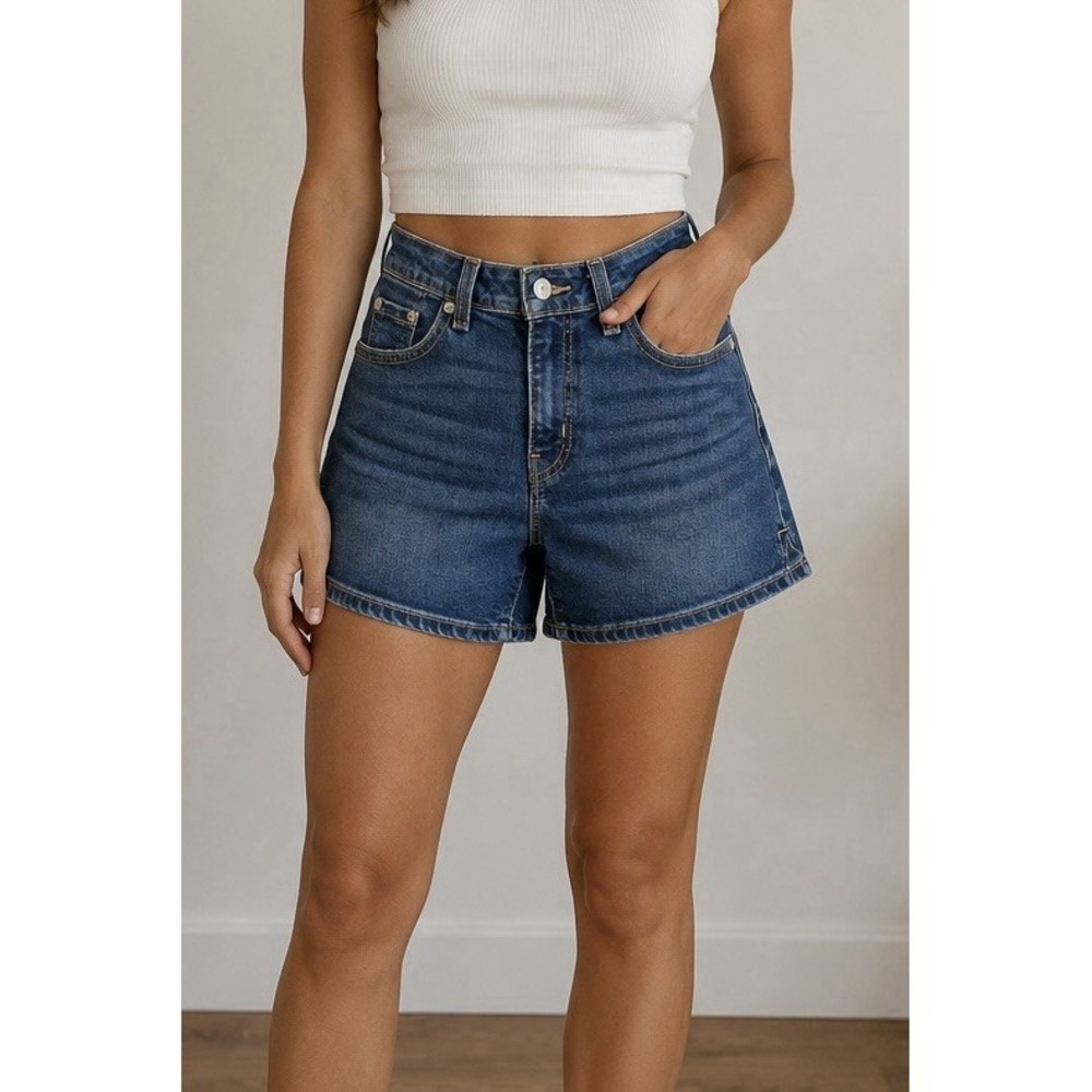 Levi's A-Line Denim Shorts Women's W23 Blue Medium Wash Jean Shorts